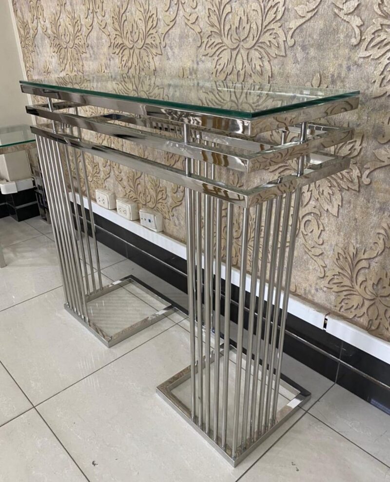 Khung chân kệ console inox - ảnh 3